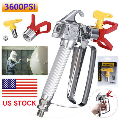 3600psi Airless Paint Spray Gun W/ 517 Tip Nozzle Guard For Wagner Sprayers
