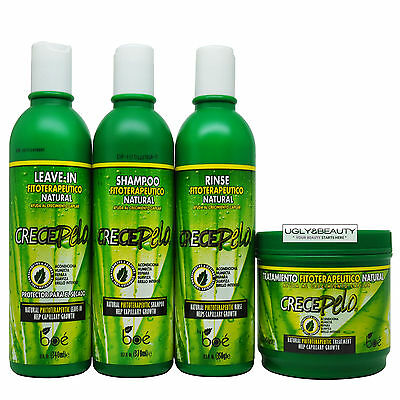 Boe Crece Pelo Shampoo & Rinse + Treatment 16 Oz + Leave-in 12 Oz Set